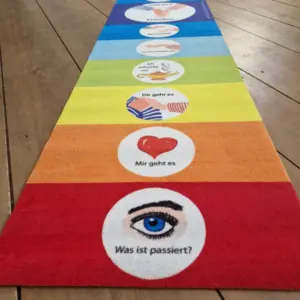 Friedensteppich in Teppichqualität Detailbild