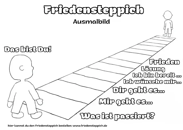 Ausmalbild-Friedensteppich